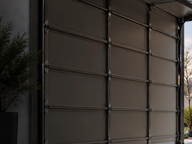 Garage door open to daylight over a coated floor