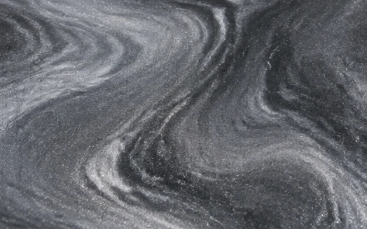 Swirled grey metallic epoxy finish